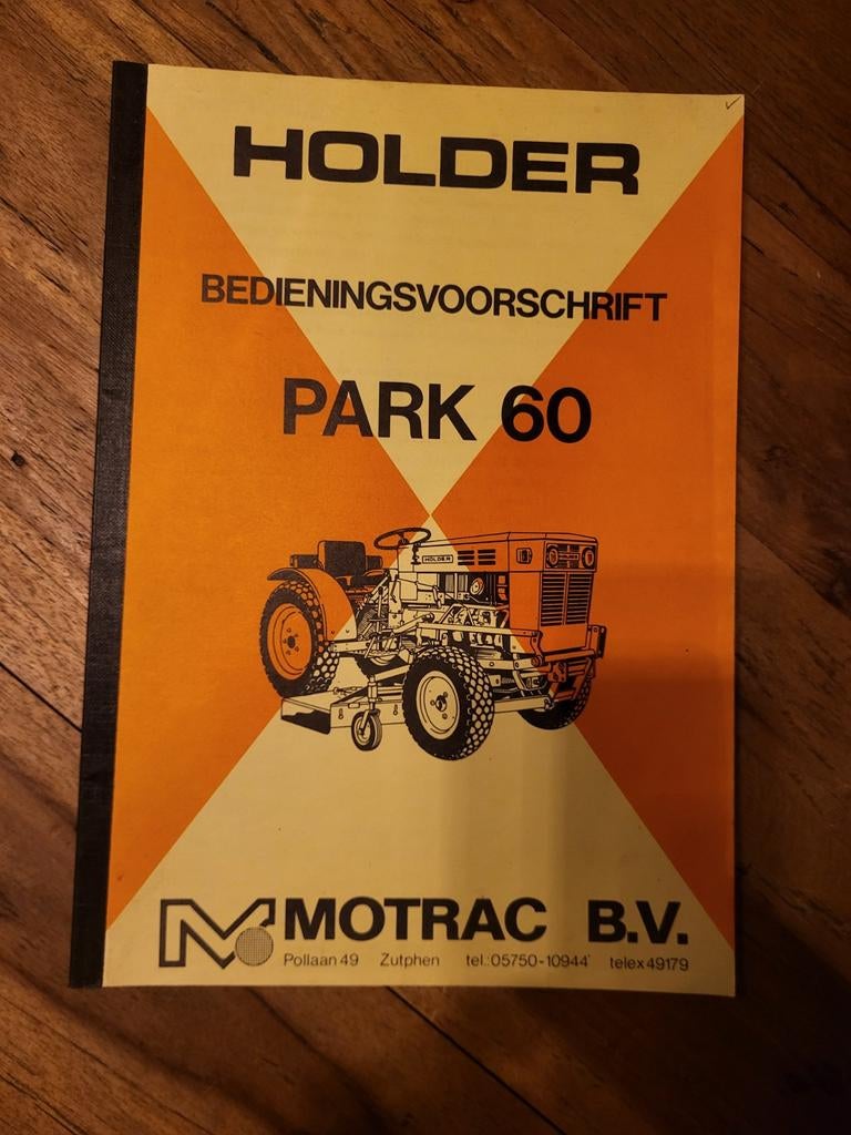 tractor trekker Holder Park 60 bedieningsvoorschrift, Ophalen of Verzenden, Zo goed als nieuw