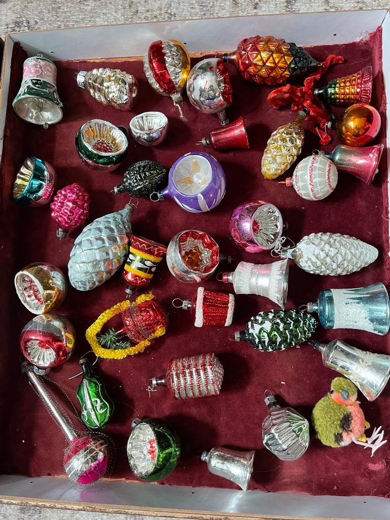 Lot oude kerstballen, Ophalen of Verzenden