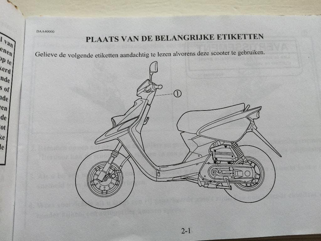 instructieboekje mbk booster next generation jaar 1995, Ophalen of Verzenden, Gebruikt