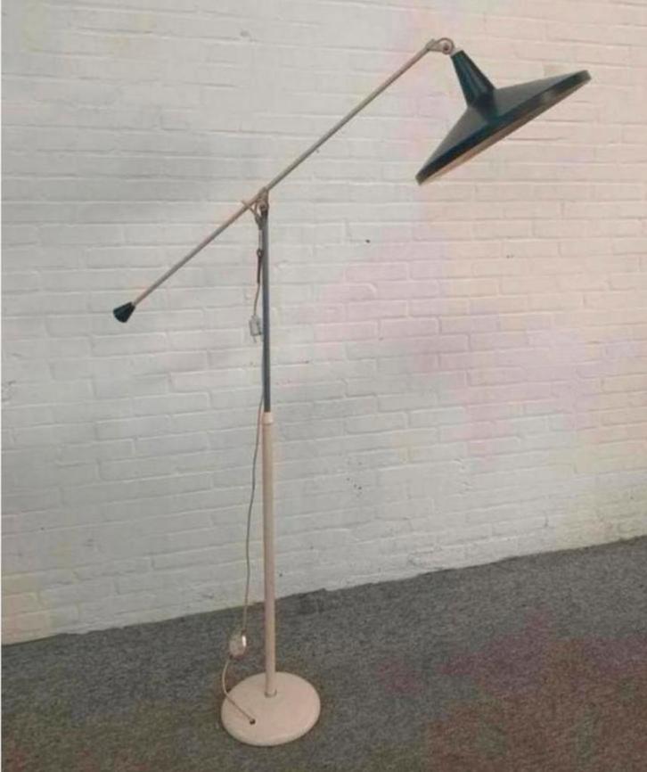Lamp Staande Panama lamp Model 6350 Wim Rietveld Gispen 50s., Huis en Inrichting, Lampen | Vloerlampen, Ophalen of Verzenden