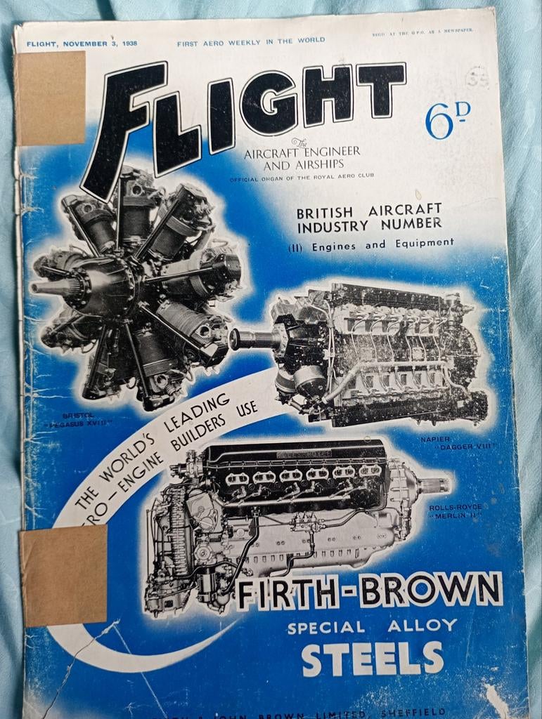 Flight magazine, november 1938, Verzamelen, Luchtvaart en Vliegtuigspotten, Gebruikt, ?, Boek of Tijdschrift, ?