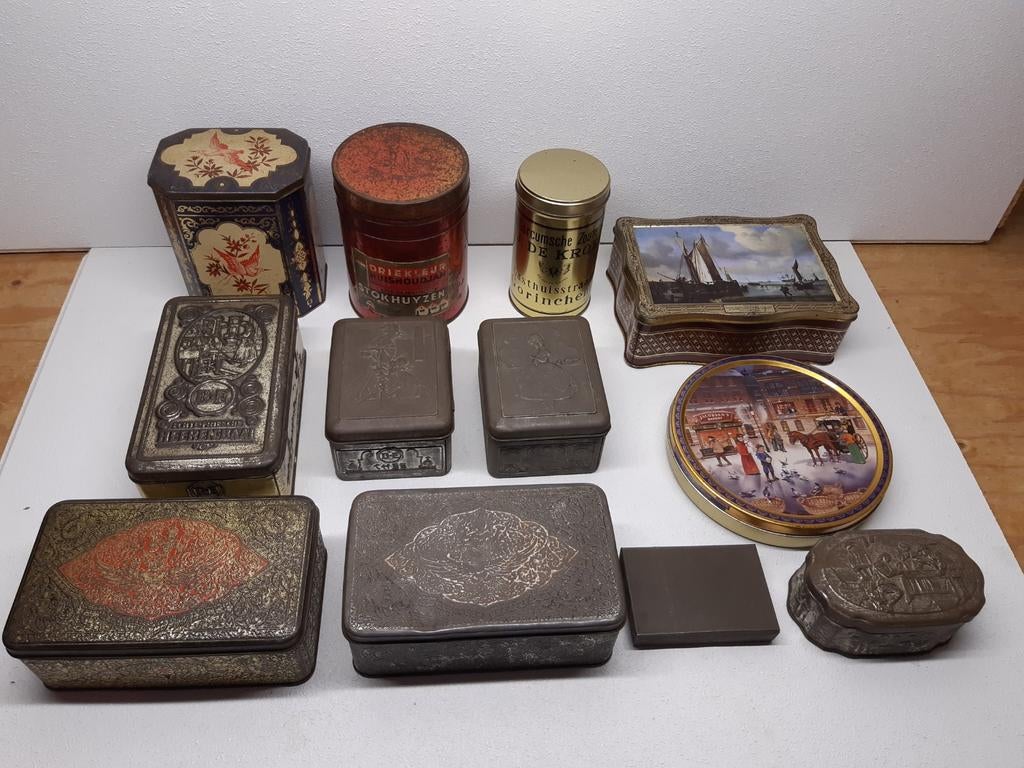 Leuk uit verzameling lot vintage blikken., Verzamelen, Blikken, Ophalen of Verzenden, Gebruikt, Overige