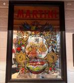 Vintage Martini Rossi spiegel - Bar decoratie, Ophalen, Gebruikt, Rechthoekig, 50 tot 75 cm
