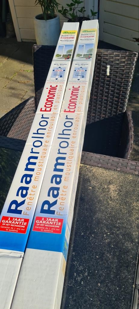 Nieuwe Raamrolhorren - Wit (2 stuks), Kunststof, Minder dan 80 cm, Hordeur, Minder dan 200 cm