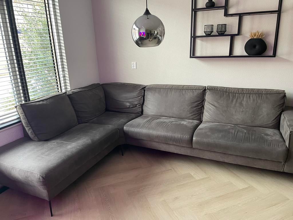 Antaraciet grijze hoekbank, Ophalen, Gebruikt, Stof