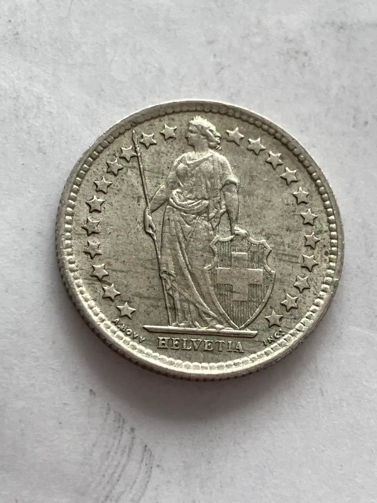 Zwitserse halve frank 1959 - Helvetia munt, Postzegels en Munten, Munten | Europa | Niet-Euromunten, Ophalen of Verzenden, Overige landen