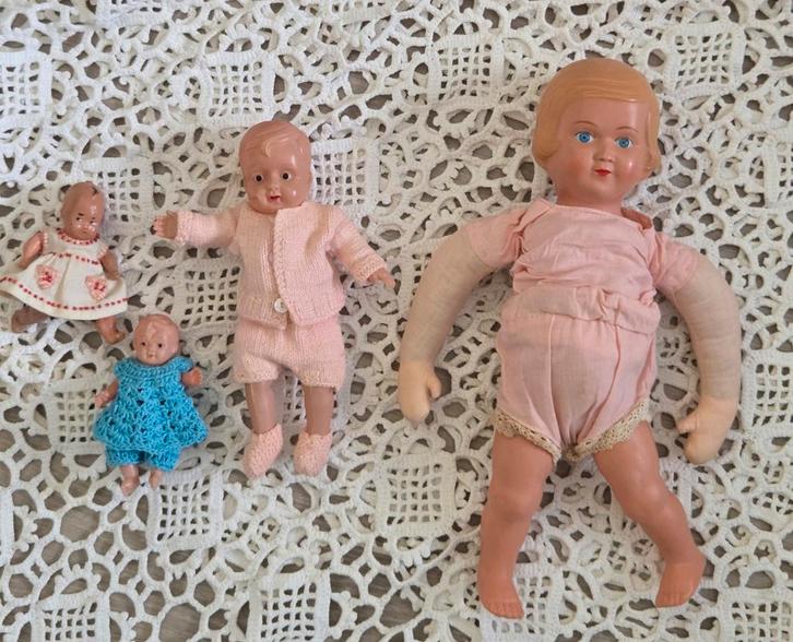 Oude popjes, antiek, Verzamelen, Poppen, Gebruikt, Pop, Ophalen of Verzenden