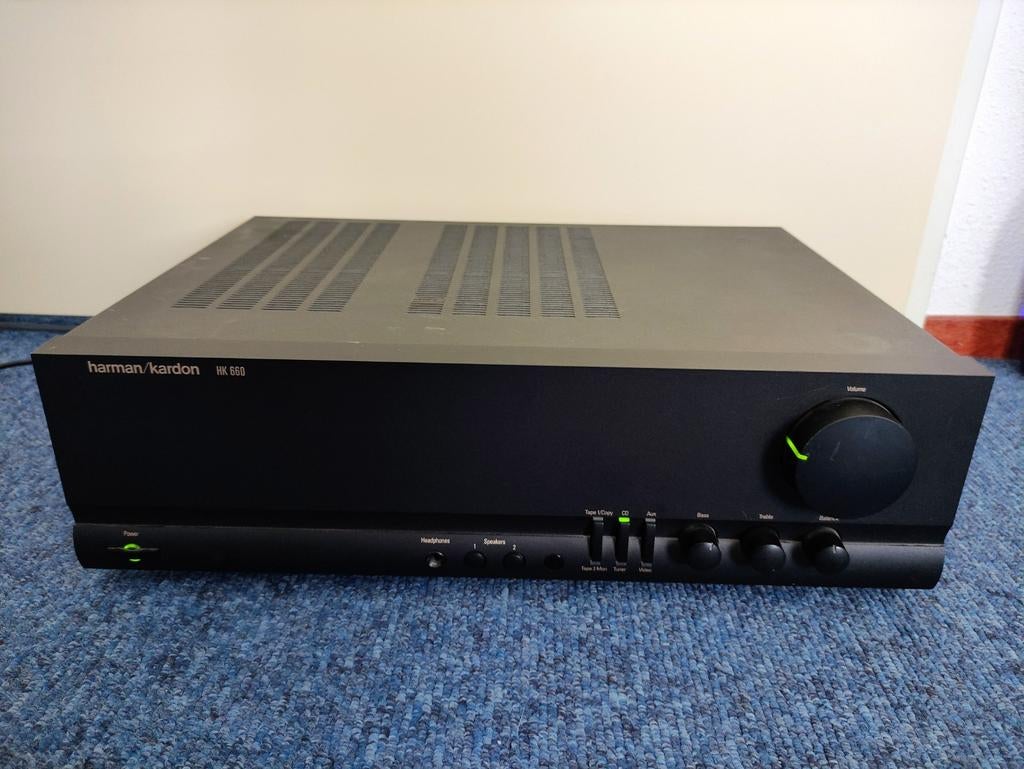Harman Kardon HK 660 - 65 Watt Stereo versterker, Gebruikt, 60 tot 120 watt, Stereo, Ophalen