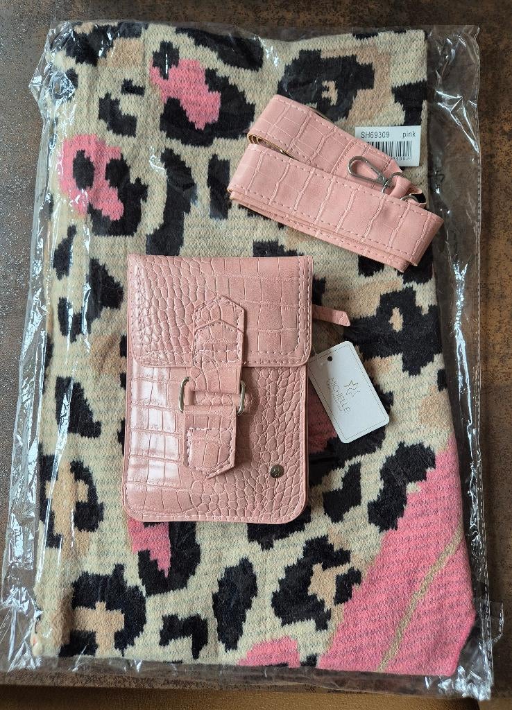 Set : sjaal + crossbody tasje 'croco' (Nieuw), Kleding | Dames, Mutsen, Sjaals en Handschoenen, Verzenden, Nieuw, Maat 42/44 (L)