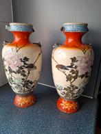 Antieke Japanse Satsuma aardewerk Vazen, Antiek en Kunst, Ophalen
