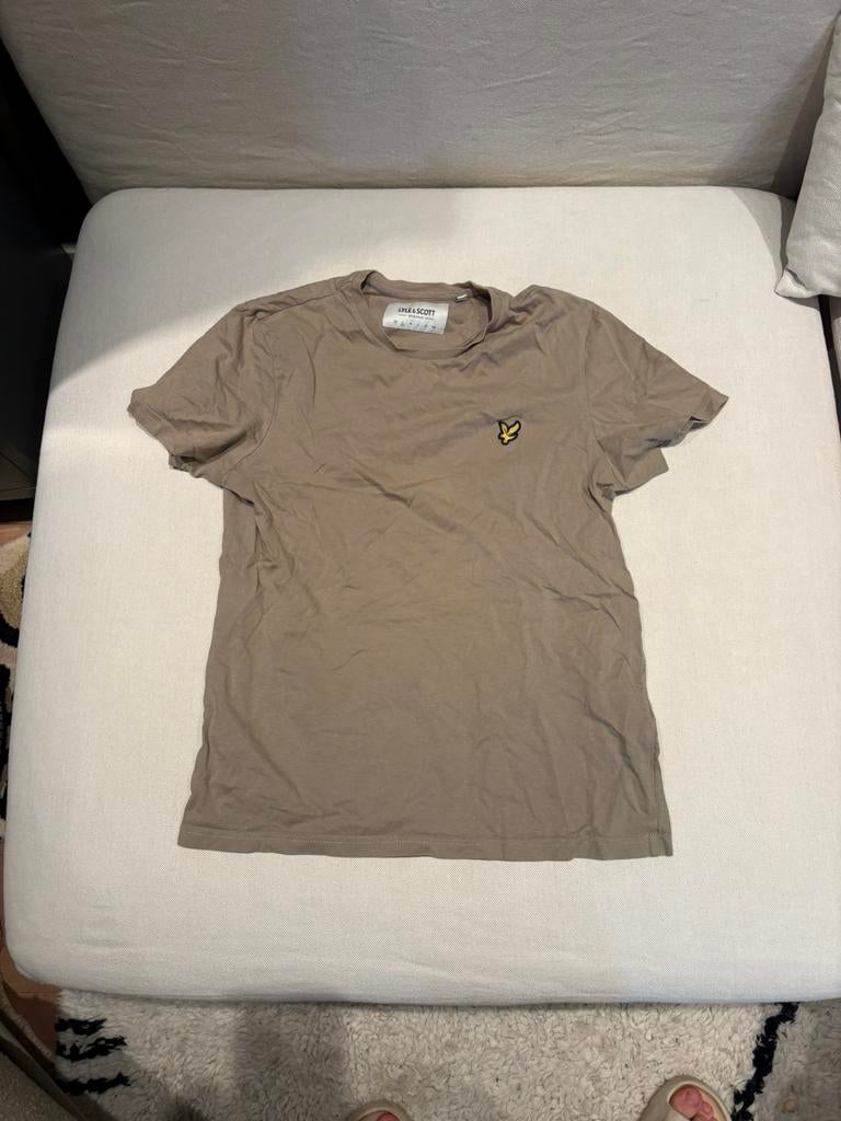 Lyle & Scott T-shirt, Ophalen of Verzenden, Gedragen, Maat 46 (S) of kleiner, Beige