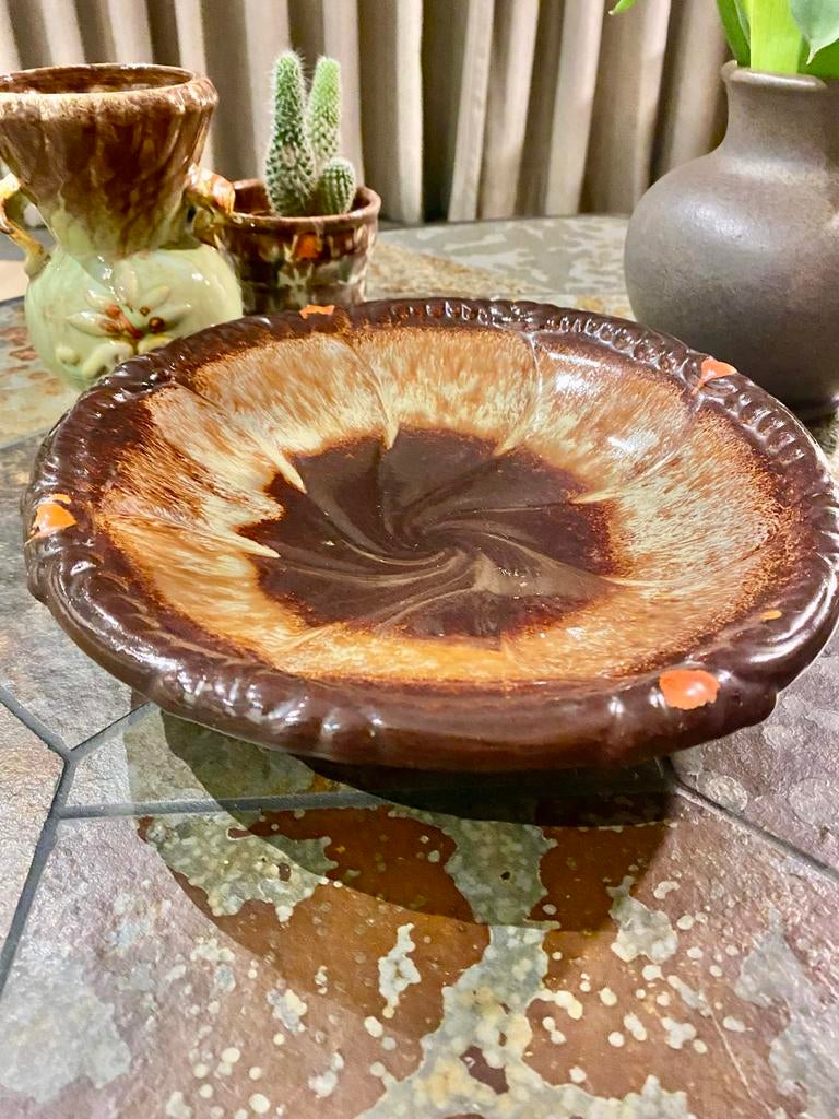 Keramieken Schaal - Bruin/Beige Glazuur, Antiek en Kunst, Antiek | Schalen, Ophalen of Verzenden