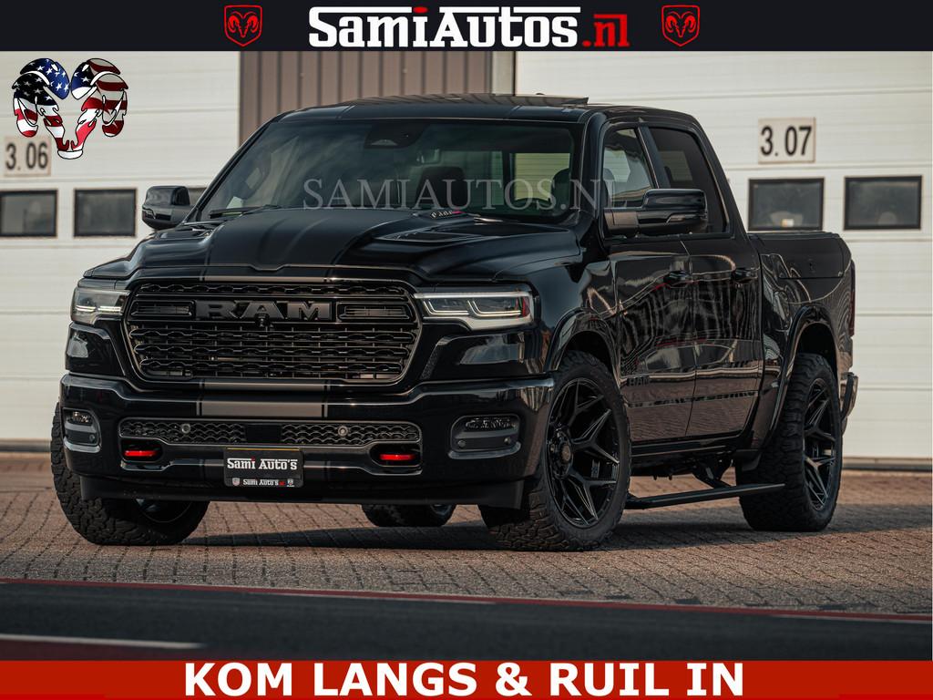 Dodge Ram Limited Night H.O 540HP 706Nm | Massage + Full Opt, Auto's, Automaat, Met garantie (alle), Zwart, Leder