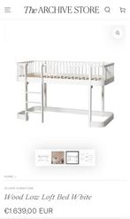 Oliver furniture Wood low loft bed - hoogslaper incl matras, Ophalen, 85 tot 100 cm, Zo goed als nieuw, Lattenbodem
