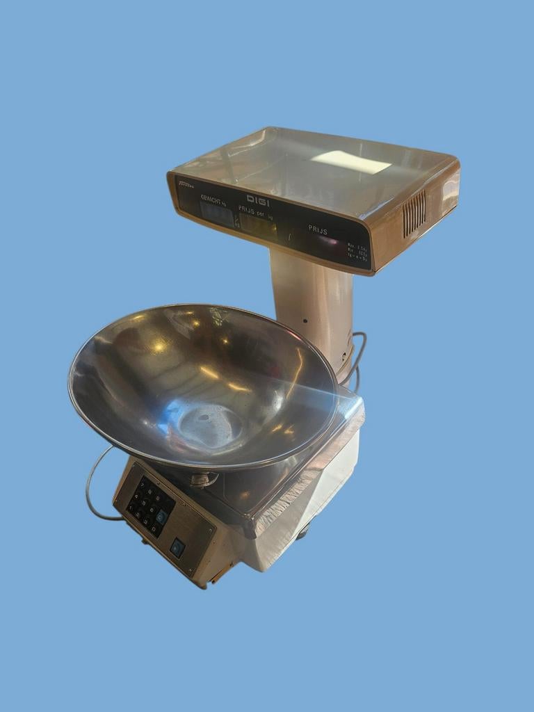 Vintage DIGI Winkelweegschaal met Prijsberekening, Ophalen, Gebruikt, Overige typen, Onbekend