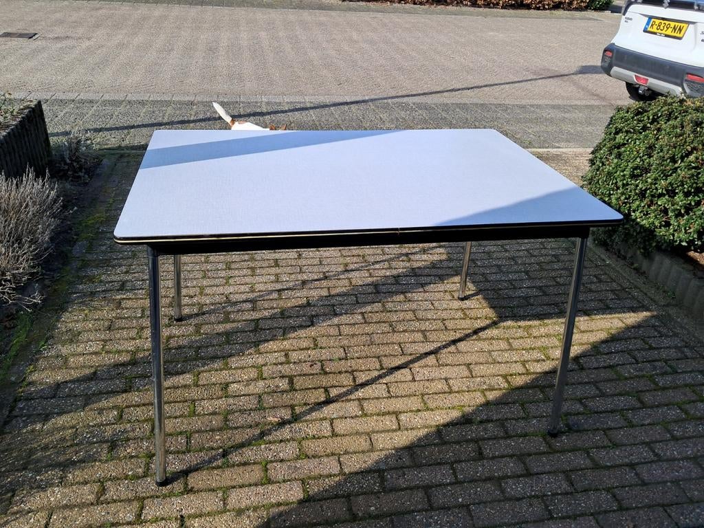Eettafel met formica blad, Overige materialen, Gebruikt, 100 tot 150 cm, Rechthoekig