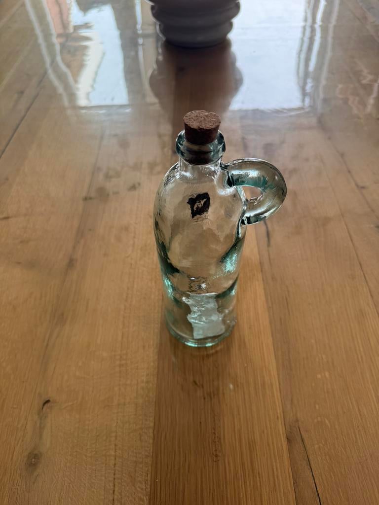 Vaas waterkaraf glas, Huis en Inrichting, Woonaccessoires | Vazen, Ophalen, Blauw, Minder dan 50 cm, Glas