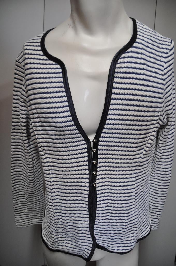 T17T Blauw wit jasje maat 44, Ophalen of Verzenden, Zo goed als nieuw, Blauw, Jasje of Colbert