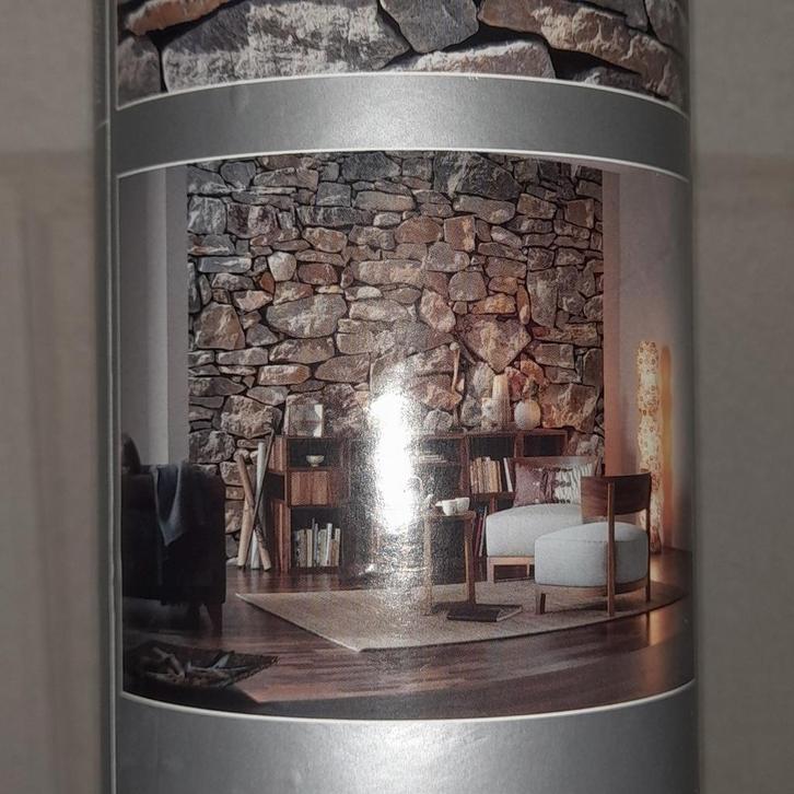 Fotobehang steenlook 368 x 254 cm, Huis en Inrichting, Stoffering | Behang, minder dan 10 m², Ophalen of Verzenden