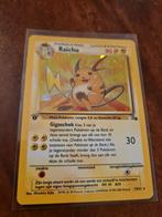 First edition holo Raichu 14/62, Ophalen of Verzenden, Zo goed als nieuw, Losse kaart, Foil