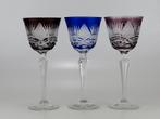 Exquisite trio vintage handgeslepen kristallen glazen., Ophalen of Verzenden, Zo goed als nieuw, Overige typen