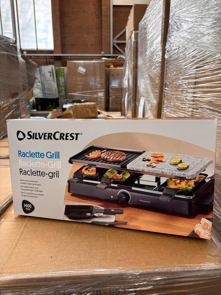 Silvercrest Raclette Grill met Steenplaat - 1400W, Witgoed en Apparatuur, Gourmetstellen, Nieuw, 4 t/m 7 personen, Ophalen of Verzenden