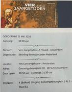 4x Concert kaarten vier jaargetijden Concertgebouw Amsterdam, Drie personen of meer, Mei