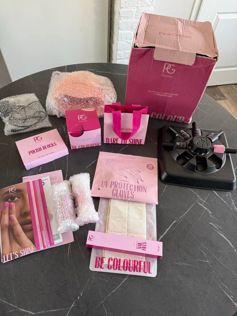 Pink Gellac complete set - Nieuw, Nieuw, Ophalen of Verzenden, Toebehoren, Handen en Nagels