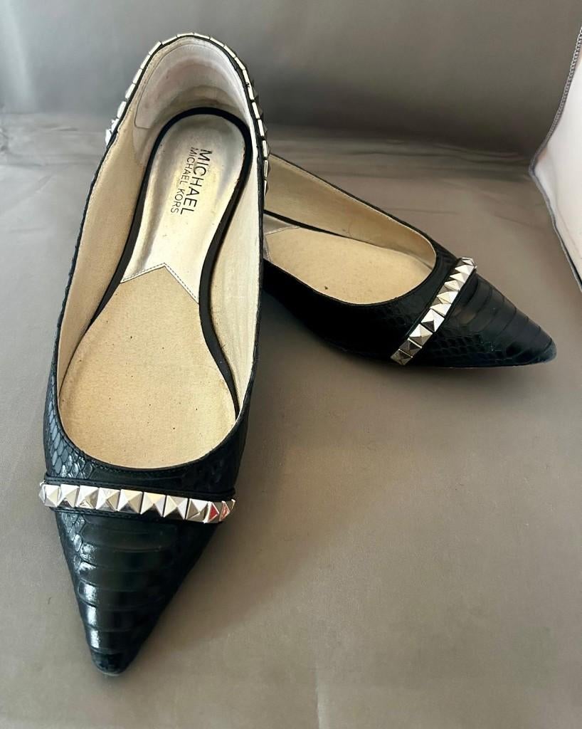 Michael Kors zwarte ballerina's., Kleding | Dames, Schoenen, Michael Kors, Zwart, Zo goed als nieuw, Ballerina's