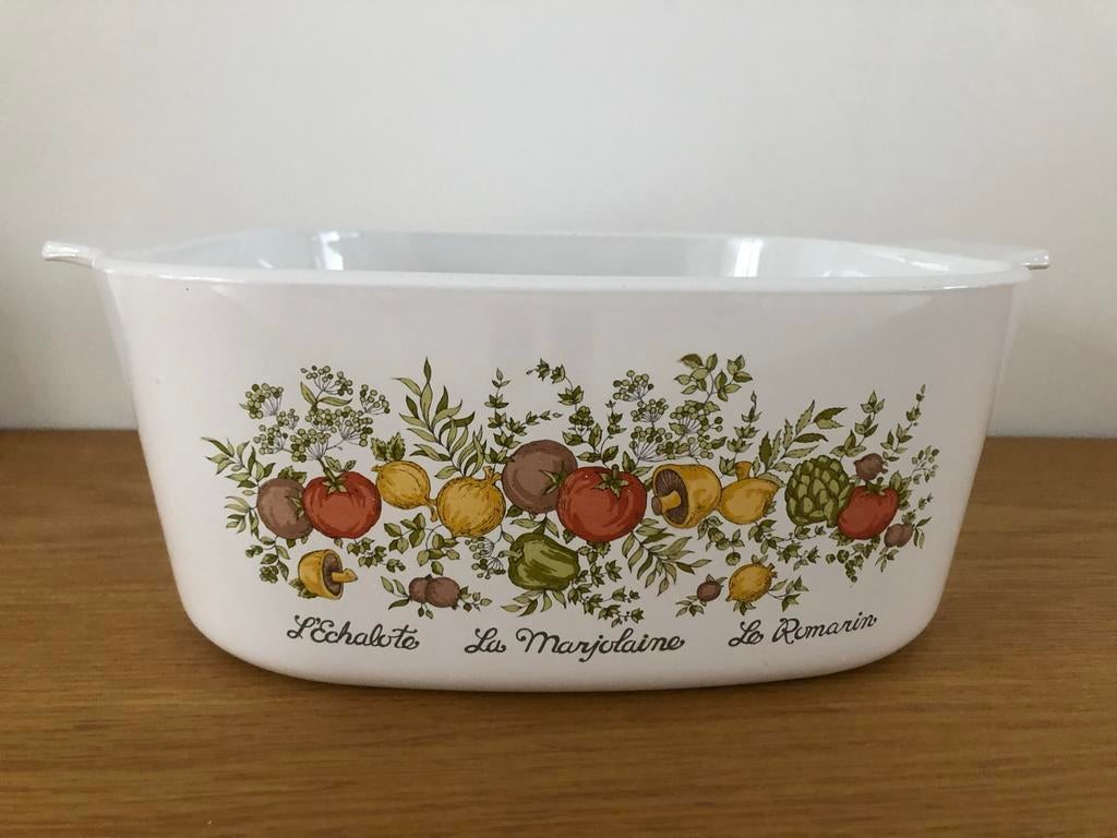 Ovenschaal met Groentenprint, Ophalen of Verzenden, Steen/keramiek, Wit, Overige merken