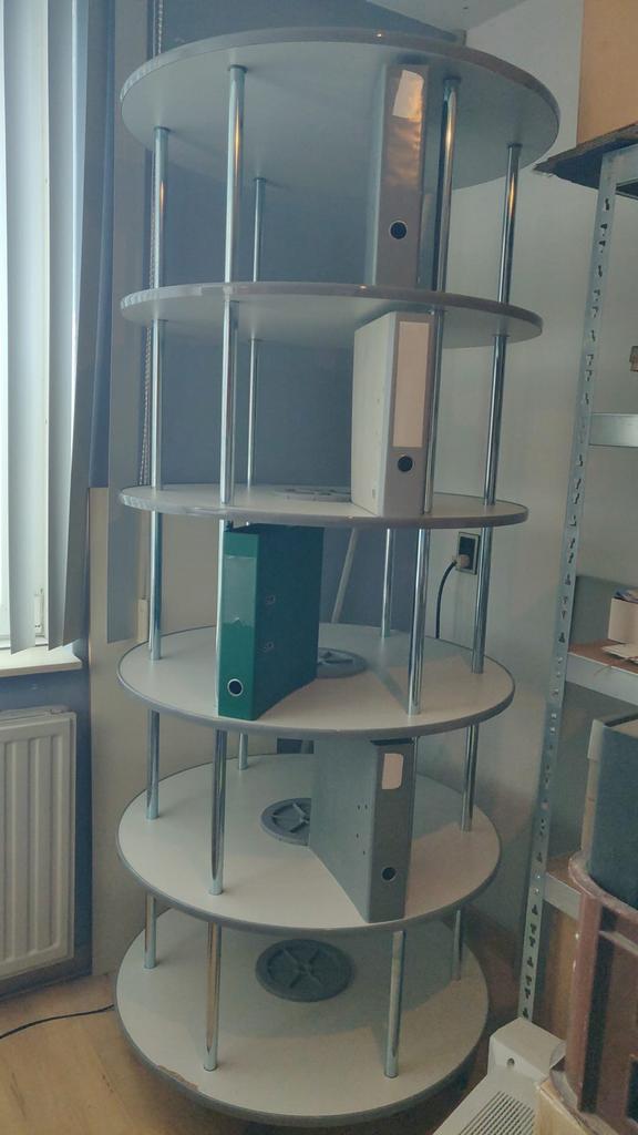 Draaibaar Ordnerrek/molen met 5 Etages - Ideaal voor Kantoor, Ophalen, Gebruikt