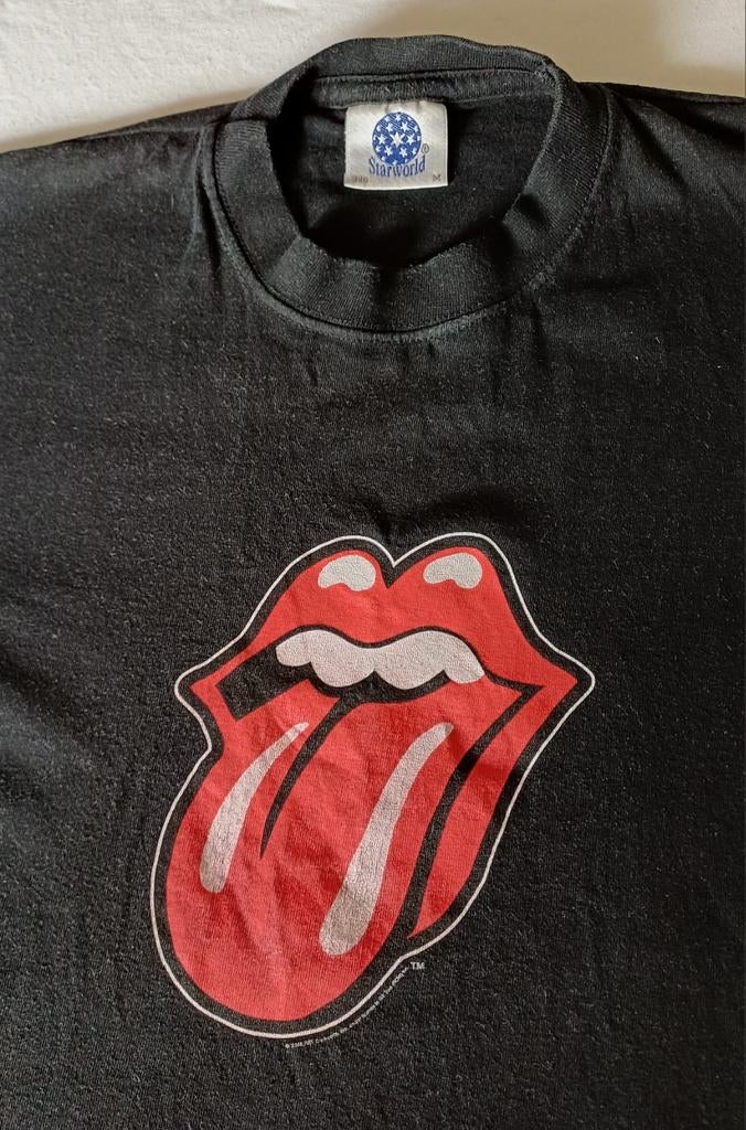 Zwart T-shirt met rode tong  maat M, Ophalen, Maat 48/50 (M), Zwart, Starworld