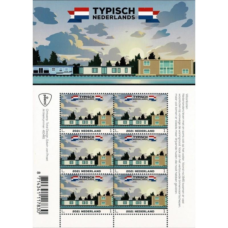Nederland NVPH nr V3924 postfris Typisch NL Woonboten 2021, Ophalen of Verzenden, Na 1940, Postfris