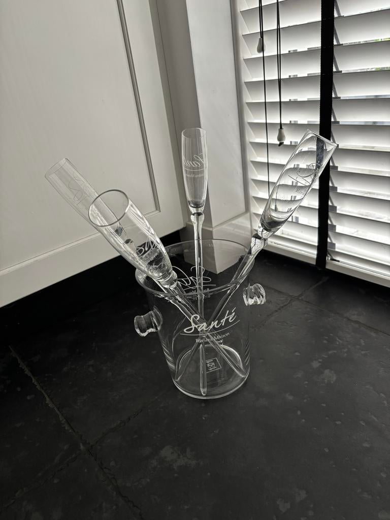 Riviera Maison wijnglazen / champagneglazen en wijnkoeler, Ophalen, Glas of Glazen, Overige stijlen, Glas