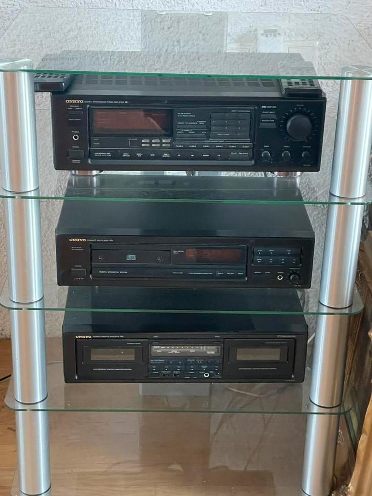 Onkyo stereoset, Audio, Tv en Foto, Stereo-sets, Zo goed als nieuw, Cassettedeck, Cd-speler, Tuner of Radio, Overige merken, Losse componenten