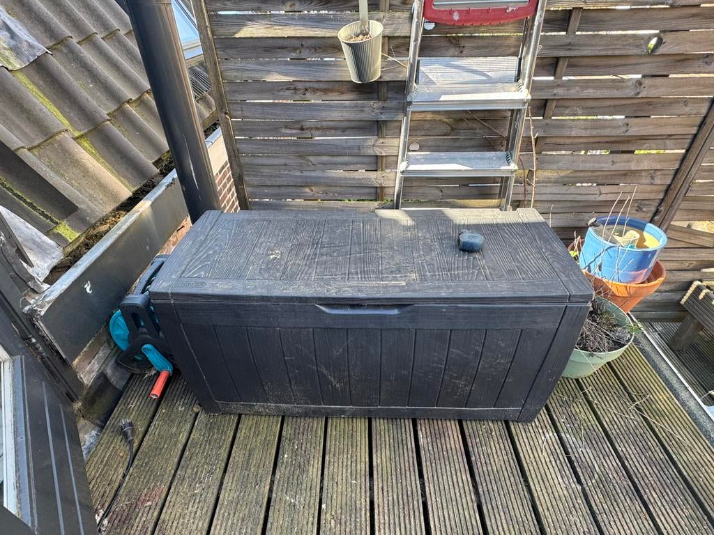 Kussenbox / tuinbox, Tuin en Terras, Bergingen en Tuinkasten, Zo goed als nieuw, Overige typen, Kunststof, Ophalen