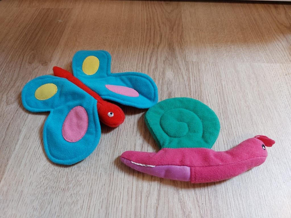 IKEA vingerpop vlinder + slak klappar, Ophalen of Verzenden