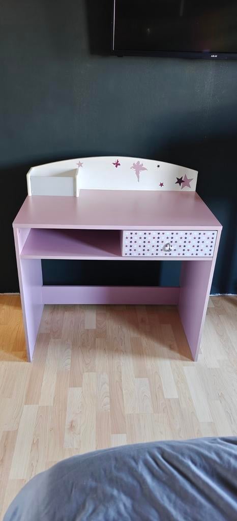 Leuk meisjesbureau met lade en sterrenprint, Huis en Inrichting, Bureaus, Ophalen of Verzenden, Gebruikt