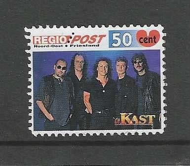 REGIOPOST - DE KAST - 2E DRUK GLAD - 50 BLAUW+POMPEBLED, Ophalen of Verzenden, Na 1940, Gestempeld