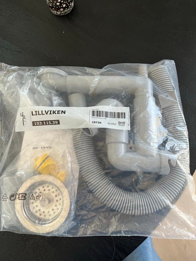 IKEA LILLVIKEN Sifon/waterslot voor spoelbak (nieuw), Ophalen of Verzenden, Nieuw