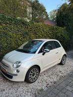 Fiat 500C 0.9 TwinAir Rock Millionaire - 2013 - Parelmoerwit, Auto's, 31 €/maand, Cabriolet, Wit, Bruin