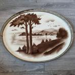 Dienblad ovaal zilver, Ophalen of Verzenden, Rond, Hout