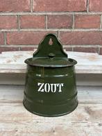 Zoutpot donkergroen emaille van BK, Antiek en Kunst, Antiek | Emaille, Ophalen of Verzenden