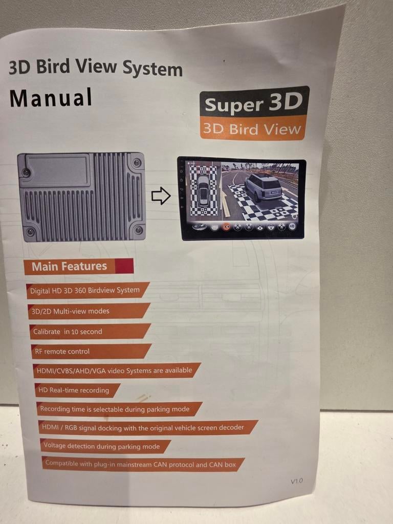 3d bird view met extra camera en kalibratie mat, Ophalen, Nieuw