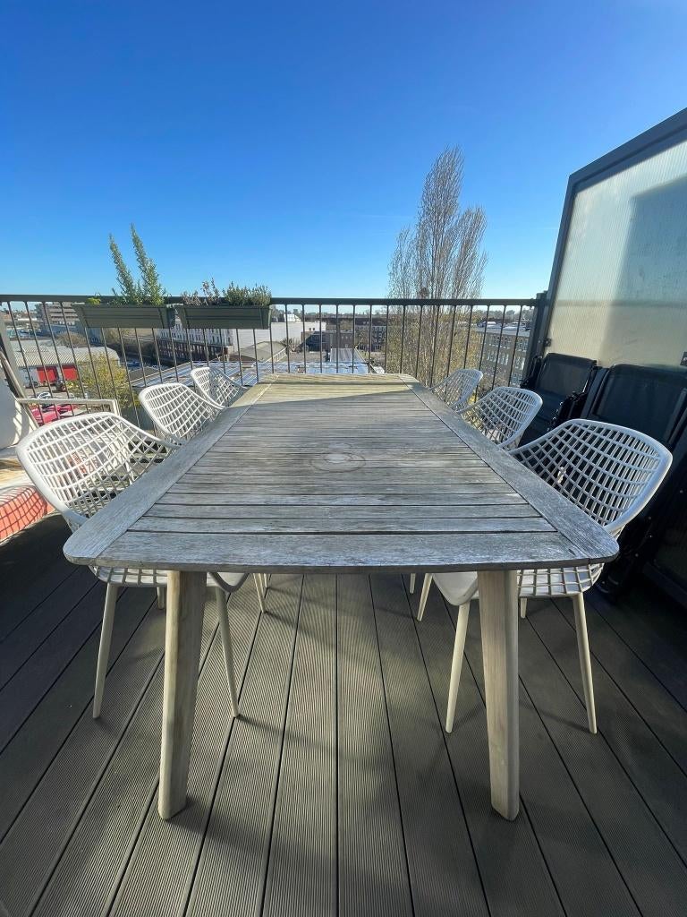 Tuintafel 220cm, Ophalen, Gebruikt, 6 zitplaatsen, Tuinset