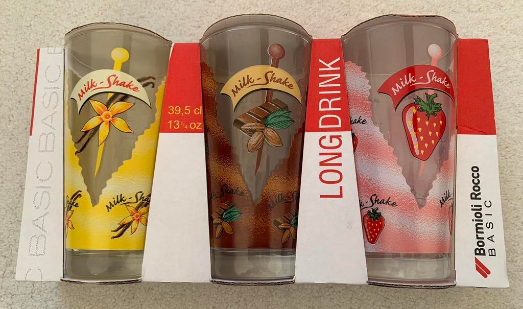 Nieuwe longdrink Milkshake glazen., Ophalen of Verzenden, Nieuw, Overige typen
