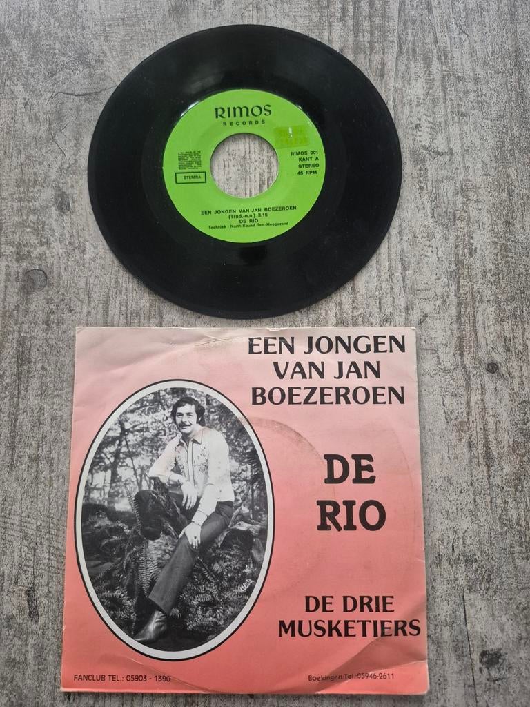 De rio- een jongen van jan boezeroen/ de drie musketiers, Ophalen of Verzenden, Zo goed als nieuw, Overige formaten, Levenslied of Smartlap