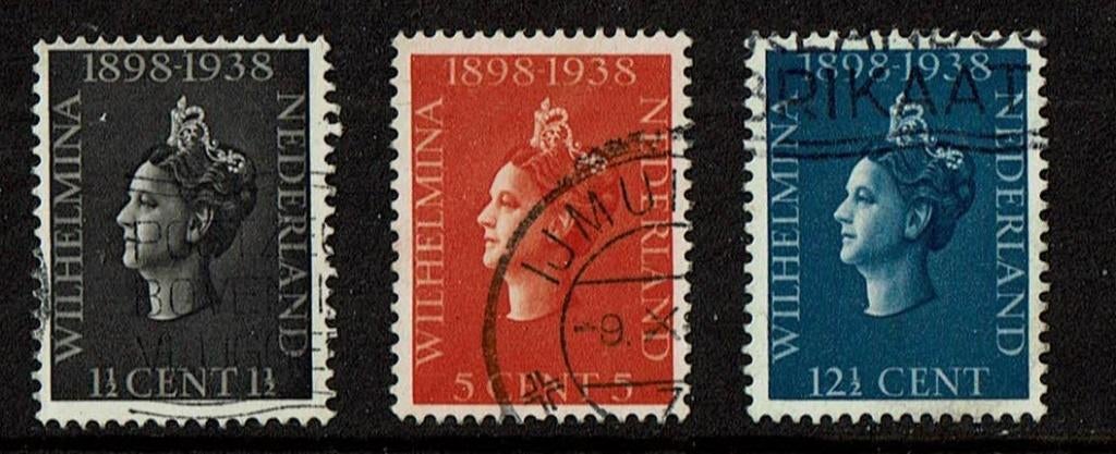 Nederland NVPH 310-312 gestempeld 3, Postzegels en Munten, Postzegels | Nederland, Verzenden, T/m 1940, Gestempeld