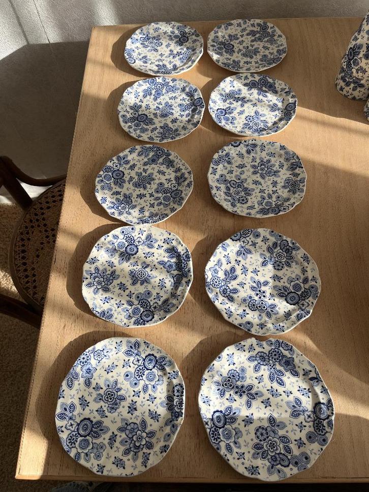 10 Société Céramique Maastricht bordjes – decor Beatrix, Antiek en Kunst, Antiek | Servies los, Ophalen of Verzenden