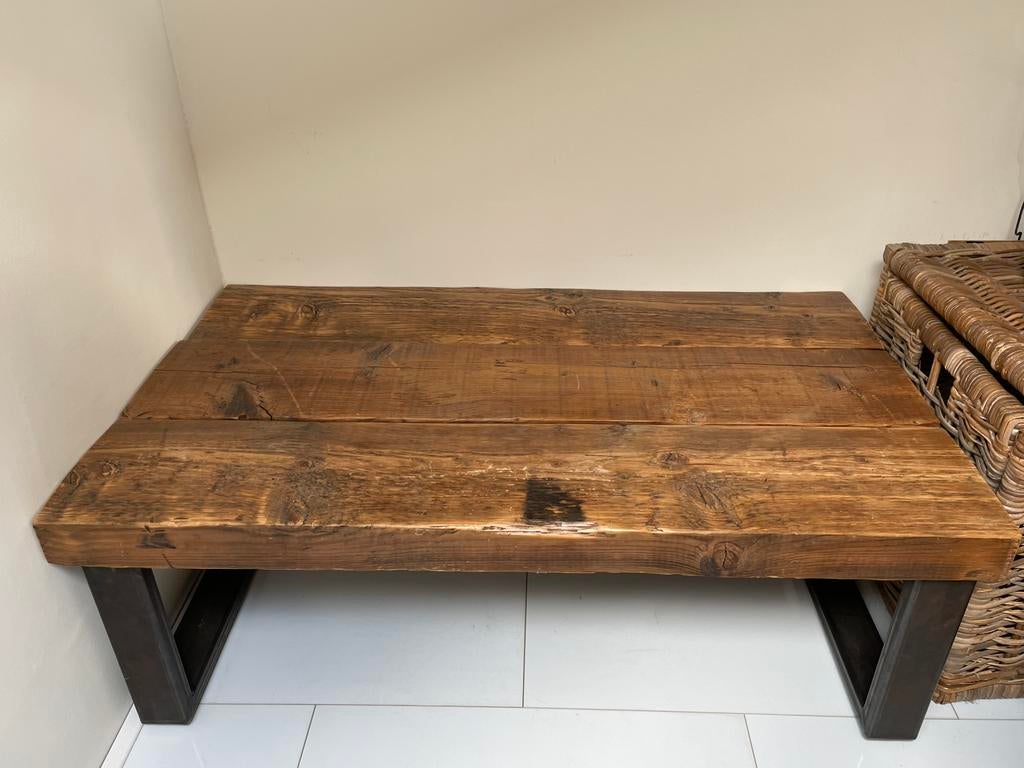 Robuuste salontafel 110 x 88 cm, Ophalen, 100 tot 150 cm, 50 tot 100 cm, Zo goed als nieuw
